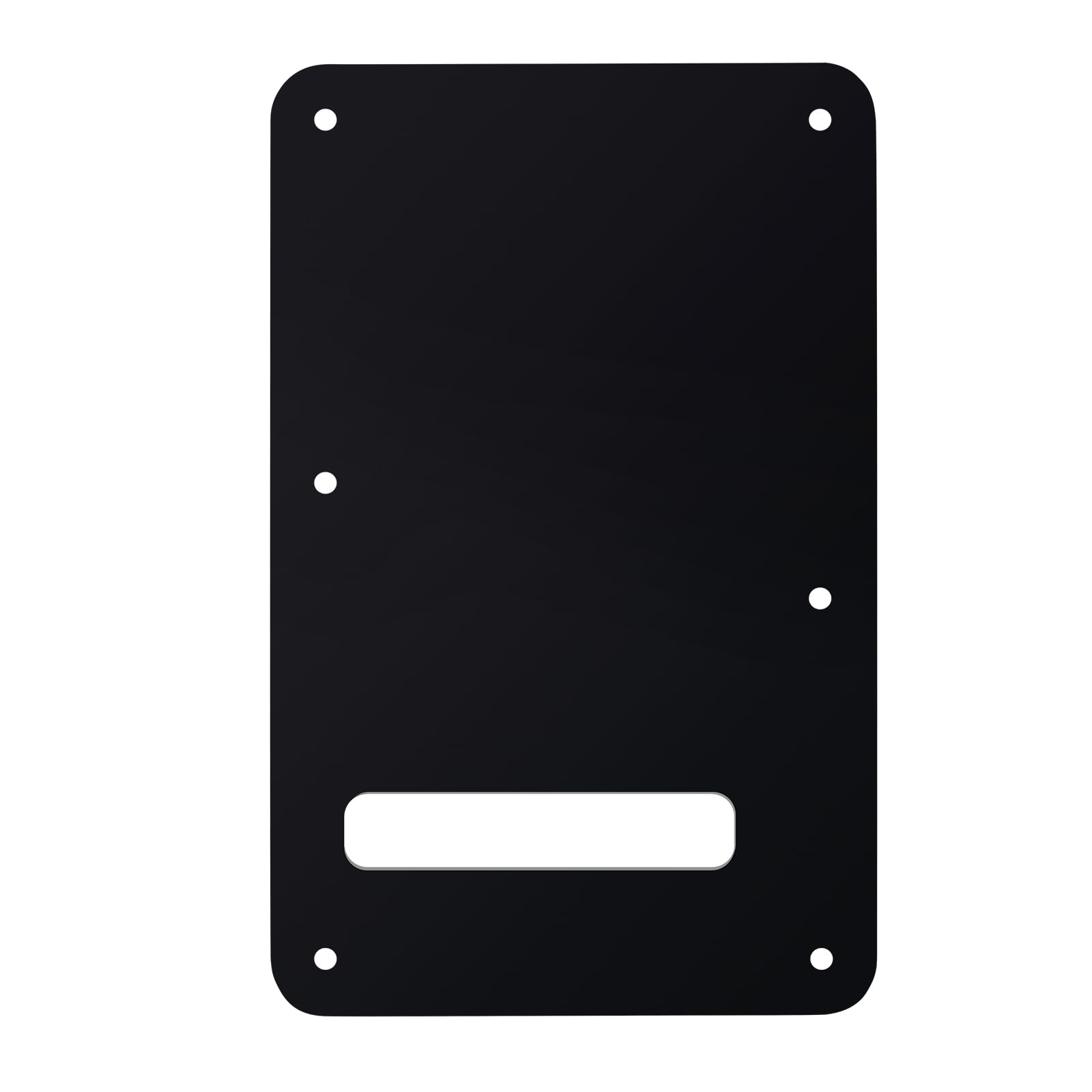 Banworks Electric Guitar 3 Ply Backplate 6-Hole Trem Tremolo Cover for USA/Mexican Fender Standard Strat ST JT/HGB-01 Glossy Bla
