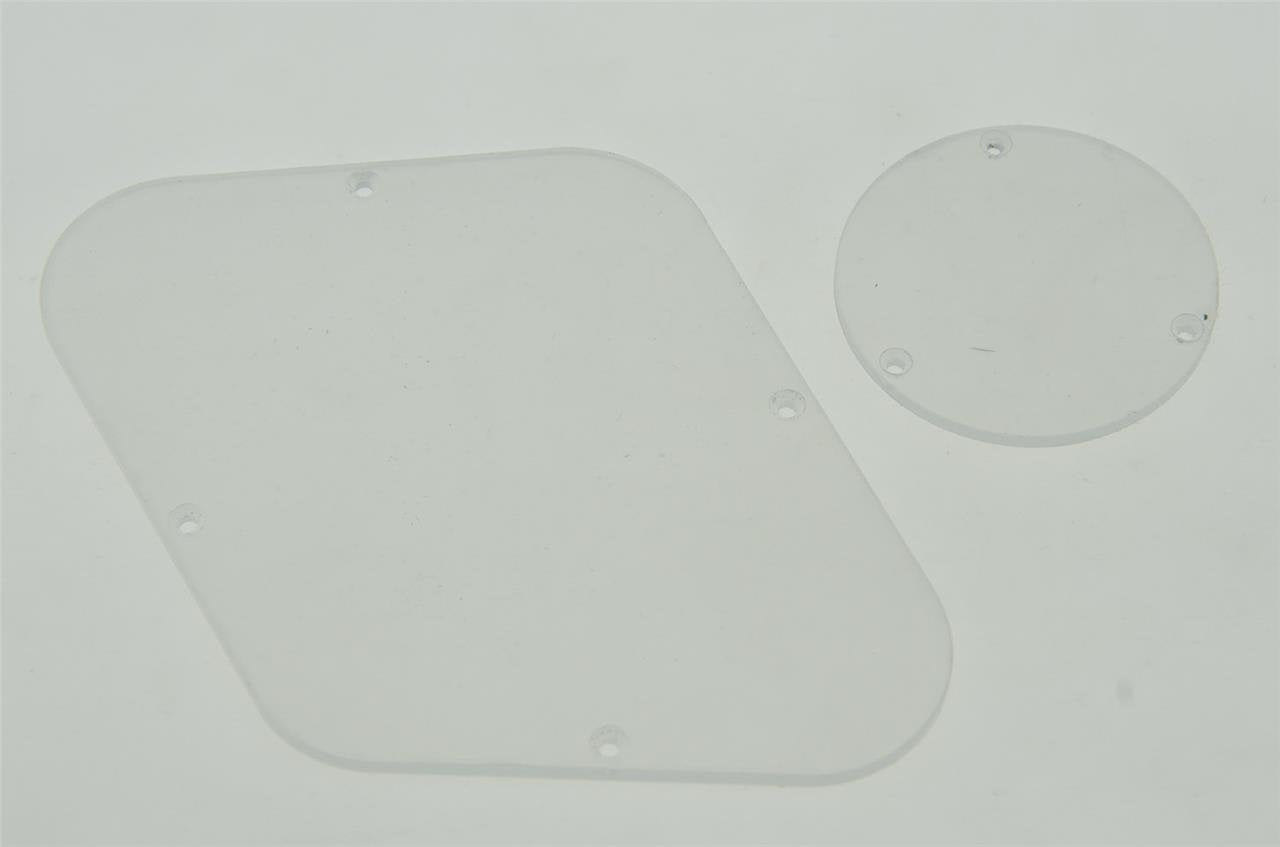 Kaish Clear Lp Standard Rear Control Switch Plate Transparent Cavity Cover For Usa Les Paul