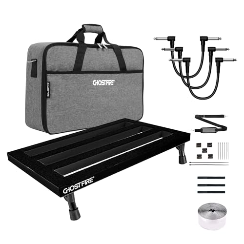 Ghost Fire Guitar Pedal Board Aluminum Alloy 1.76Lb Super Light Effect Pedalboard 19.8''X11.5'' With Carry Bag And Effects Pedal