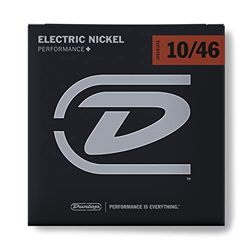 Jim Dunlop 3Pden1046 Nickel Wound Electric Guitar Strings, Medium, .010-.046, 3 Sets/Box