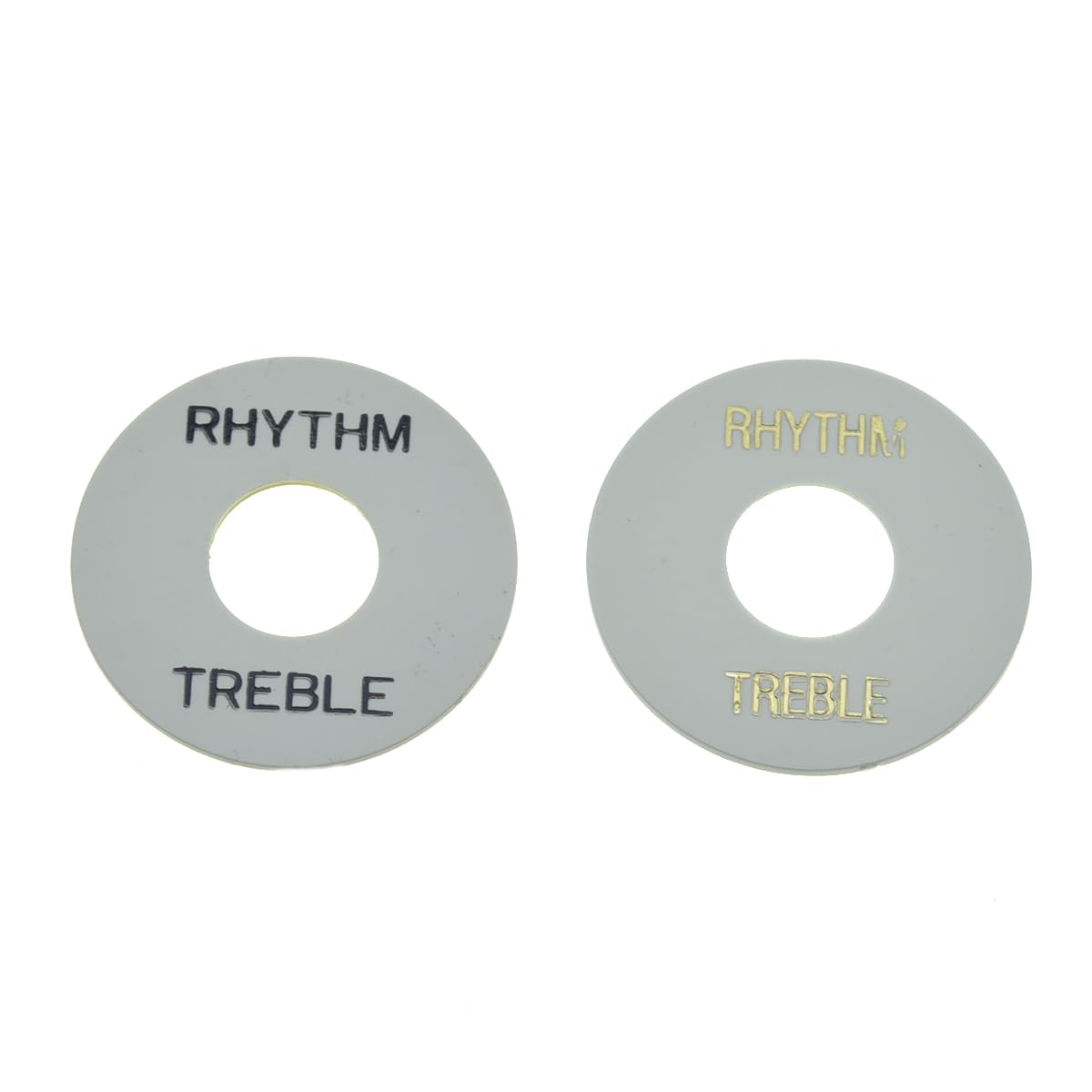 Kaish White With Gold And Black Letters Lp Toggle Switch Washer Rhythm Treble Ring For Les Paul