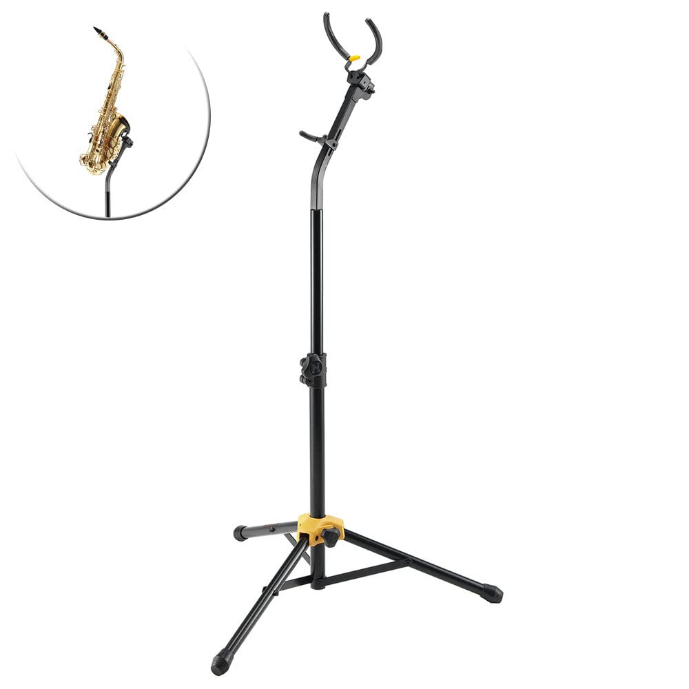 Hercules Stands DS730B Tall Alto/Tenor Saxophone Stand with Auto Grip System