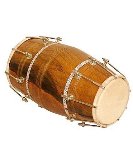 Gt Manufacturers Wooden Musical Dholak Instrument Drum Nuts & Bolt (Brown)