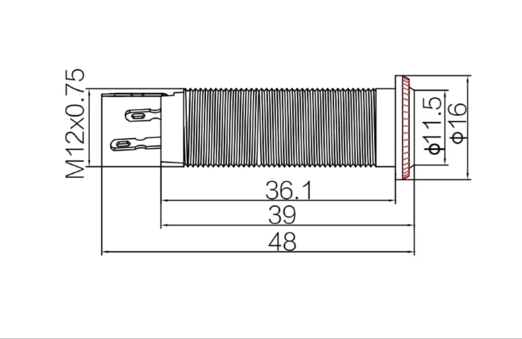 Guyker Stereo Long Threaded Output Jack - Pro Metal Guitar Bass Barrel Cylinder Input Output Jacks Plug Sockets with 3 Pins Repl