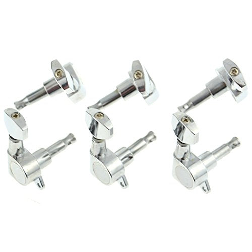 Swhmc 6 Right Chrome Electric Guitar Tuning Pegs Guitar Machine Heads Knobs Tuning Keys for Acoustic or Electric Guitar