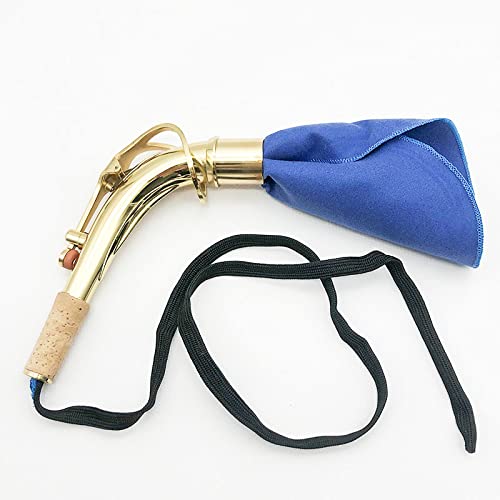 TUOREN 4pcs Saxophone Cleaning Care Kit Includes Cleaning Cloth, Mouthpiece Neck Swab Inside Tube Cleaning Cloth and Mouthpiece