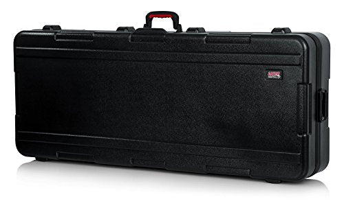 Gator Cases Molded Flight Case for Keyboards with TSA Approved Locking Latches and Recessed Wheels; Fits Larger 76 Note Keyboard