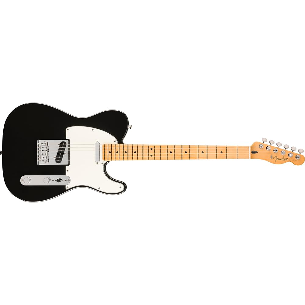 Fender Player II Telecaster Electric Guitar - Black with Maple Fingerboard Bundle with Fender FE620 Electric Guitar Gig Bag (Bla