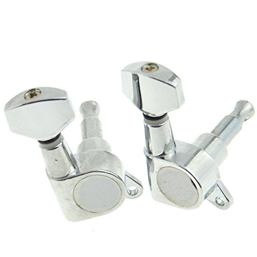 Swhmc 6 Right Chrome Electric Guitar Tuning Pegs Guitar Machine Heads Knobs Tuning Keys for Acoustic or Electric Guitar
