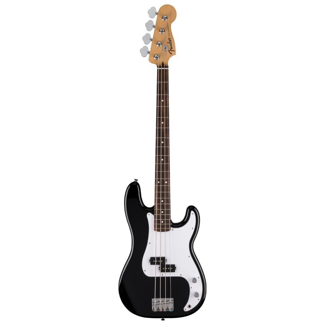 Fender Standard Series Precision Bass Guitar, with 2-Year Warranty, Modern C Shaped Neck, Laurel Fingerboard, White Pickguard, B