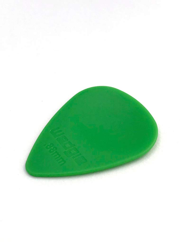 Wedgie WDPP88 0.88mm Wedgie Delrin Pick, 12 Pack, Green