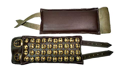 Uapan Ghungroo 4 Line (40 + 4Brown Leather Pad Brown Leather Pad Ghungroo (4Line, Pair)