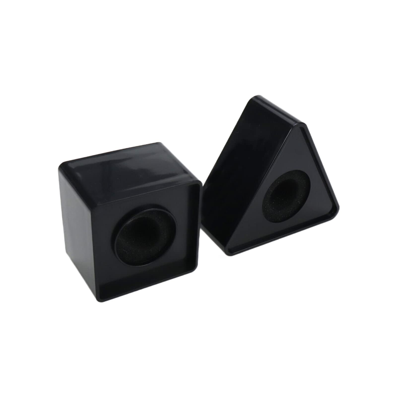 Tsnamay 2Pcs Square and Triangle Microphone Stand,ABS Interview Microphone Logo Mic Microphone Flag Station Logo,Black