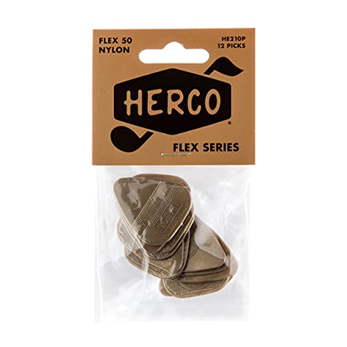 JIM DUNLOP HERCO HE210P Herco Flex 50 Guitar Picks, 12 Pack