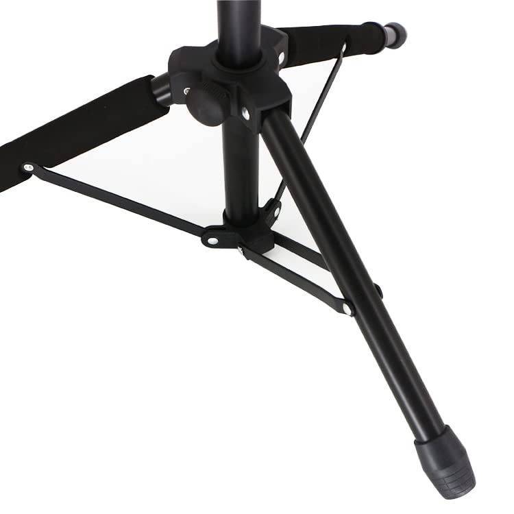 Clef Audio Labs Universal Upright Floor Guitar Stand - Gravity Self-Locking Mechanism, Height-Adjustable, Portable with Guitar B