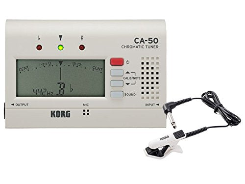Korg (korugu) kuromatikku Tuner Ca - 50 + Contact Microphone cm - 300 - WHBK Set