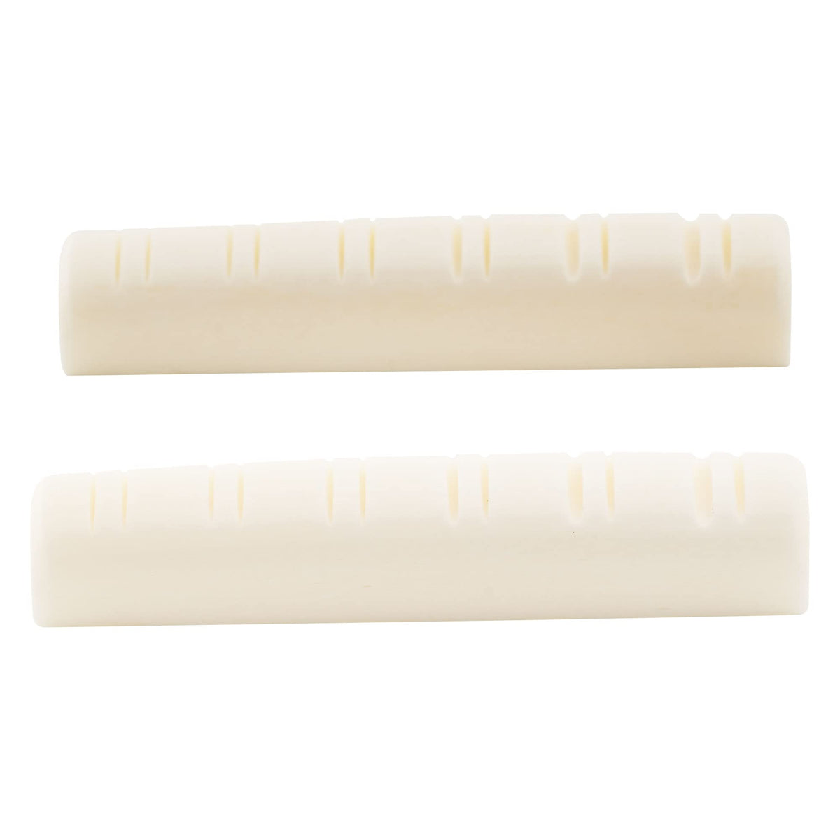 Musiclily Slotted 12 Strings Folk Acoustic Guitar Buffalo Bone Neck Nut, 49X6X9.2/8.7Mm (Pack Of 2)