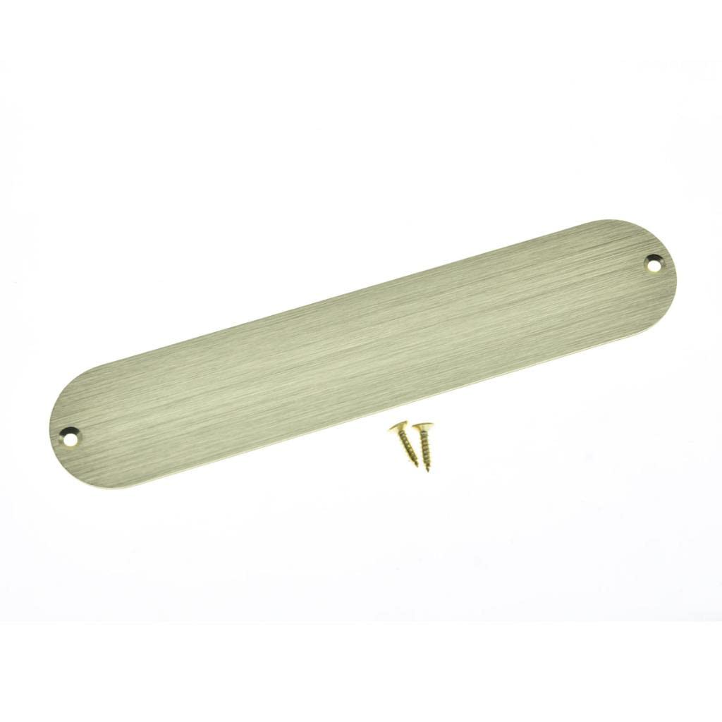 Dopro Standard 32Mm Width Blank Control Plate No Hole Aluminum Anodized Tele Control Plate For Fd Telecaster Gold