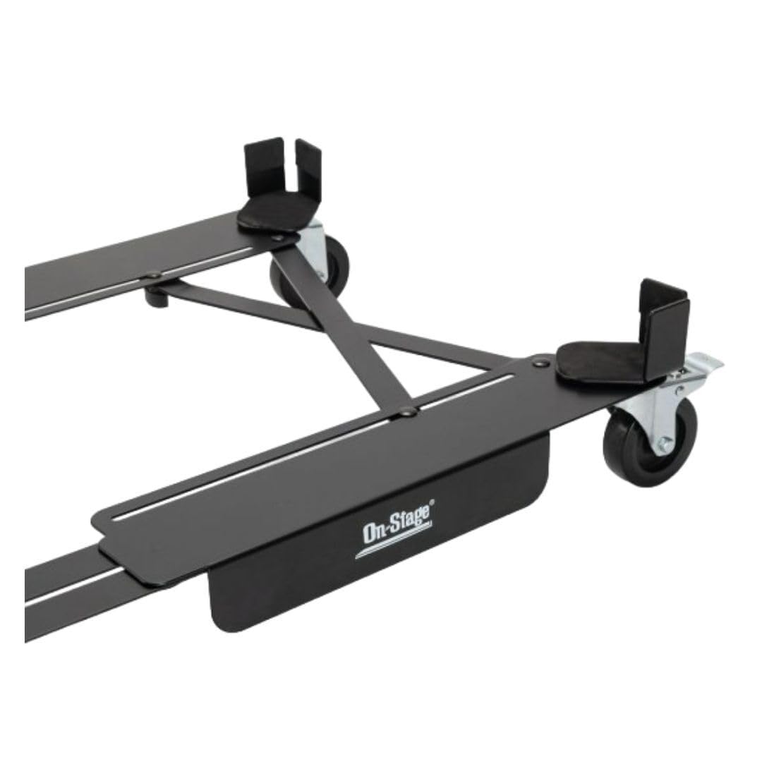 On-Stage AG5000 Amp Glider (Installation-Free Casters for Amplifiers, Rolling-Cart Attachment, Attachable Dolly, Amp Roller, Adj