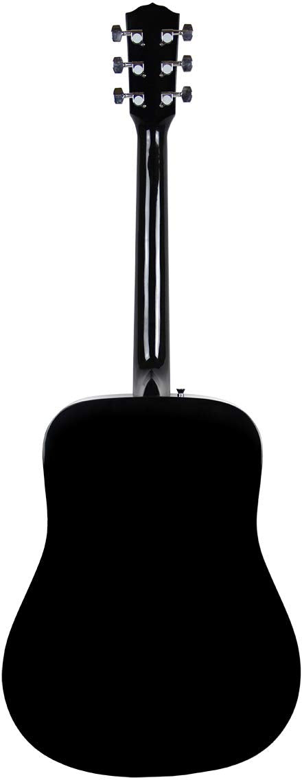 Fender FA-115 Dreadnought Acoustic Guitar - Black Bundle with Hard Case, Tuner, Strings, Strap, and Picks