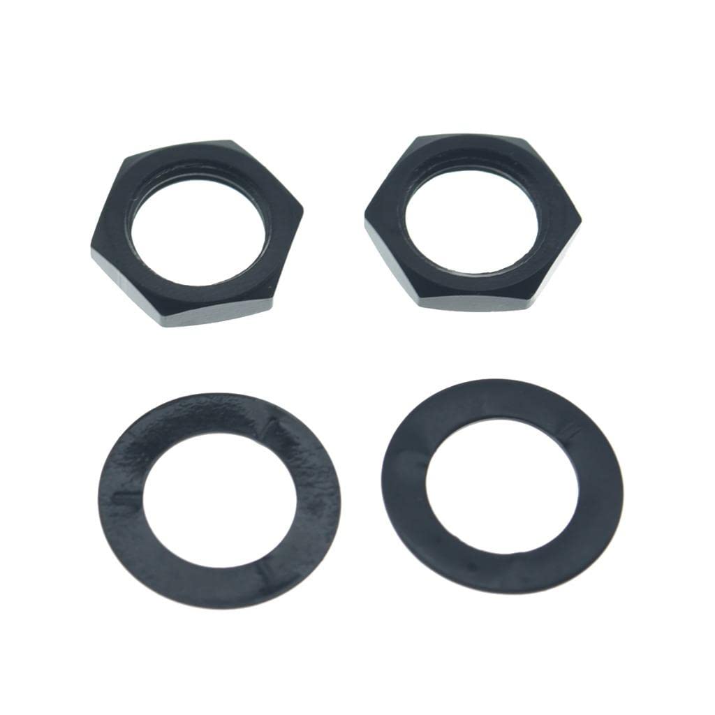 KAISH 10pcs Brass American Thread 3/8'' Guitar Pots Nuts Potentiometer Hex Nut Guitar Jack Nut and Washers for CTS Pots & Switch