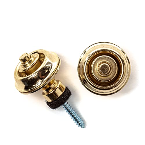 Dunlop Straplok Traditional Strap Retainer System, Brass