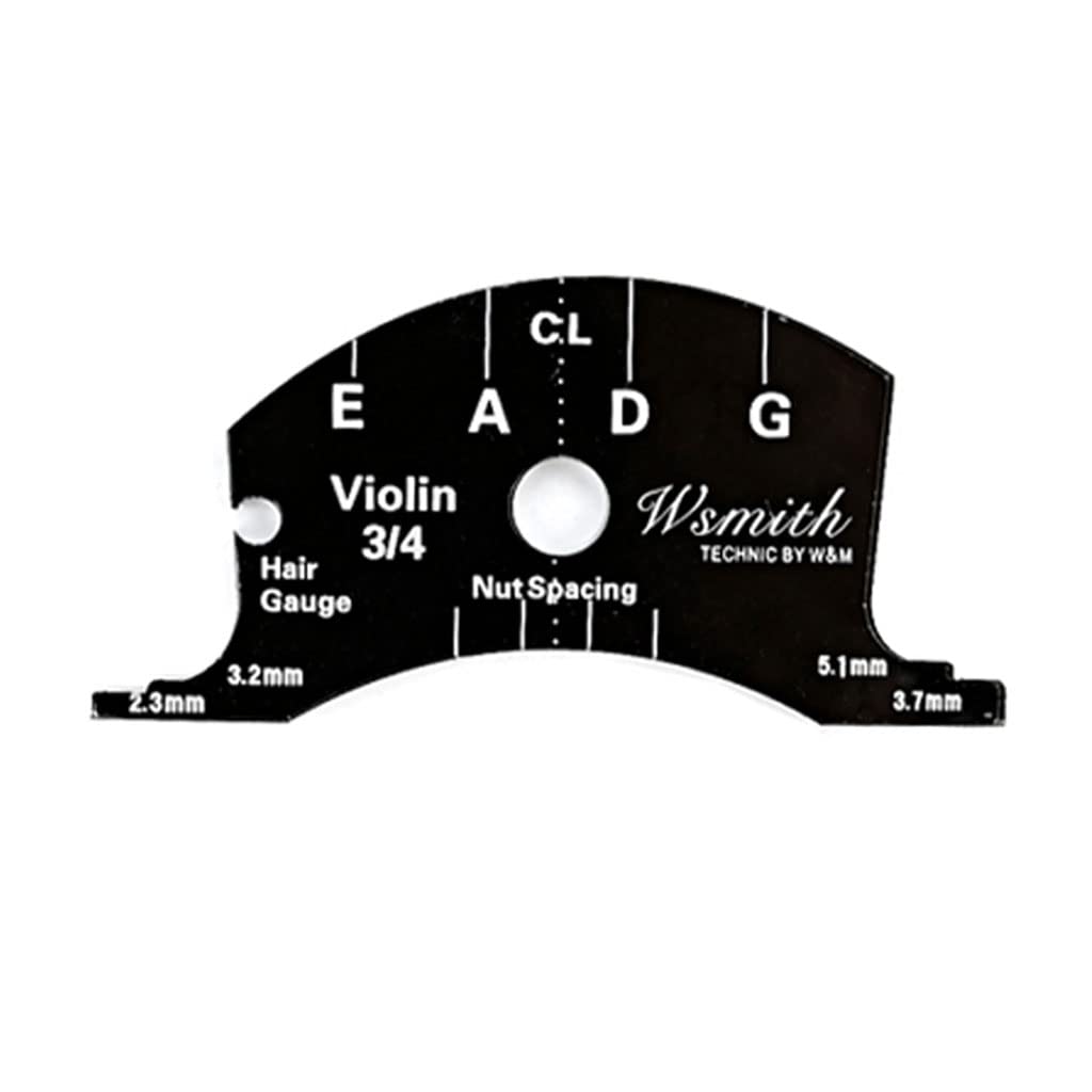Alnicov Violin Bridges Repair Reference Tool Fingerboard Scraper Making Template Tool 3/4 Black