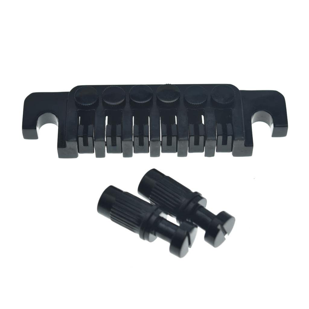 Kaish Electric Guitar Tp-6 Style Lp Bridge Stop Bar Vintage 70'S Bridge Tailpiece With Fine Tuners/Studs For Lp Les Paul/Sg/Es E