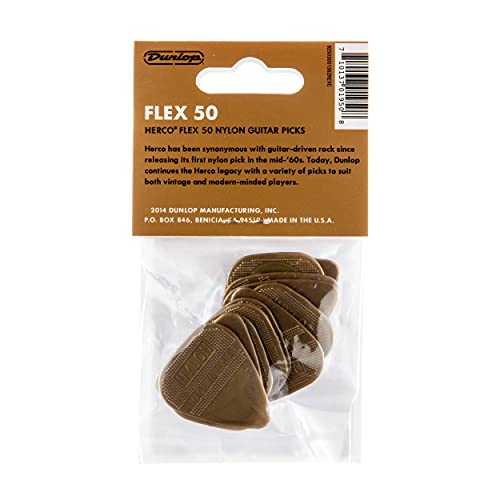 JIM DUNLOP HERCO HE210P Herco Flex 50 Guitar Picks, 12 Pack