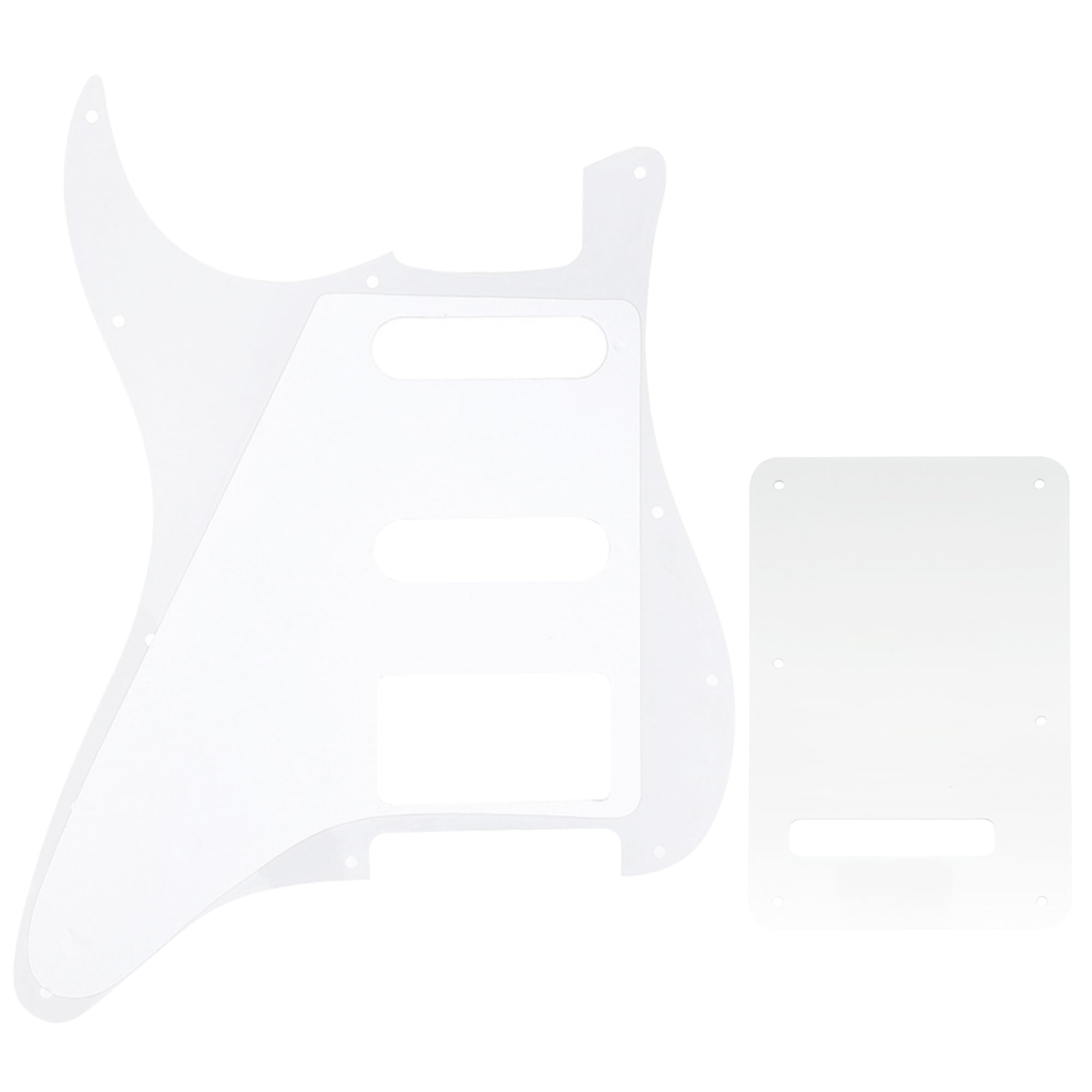 Musiclily HSS 11 Holes Strat Electric Guitar Pickguard and BackPlate Set for Fender US/Mexico Made Standard Stratocaster Modern
