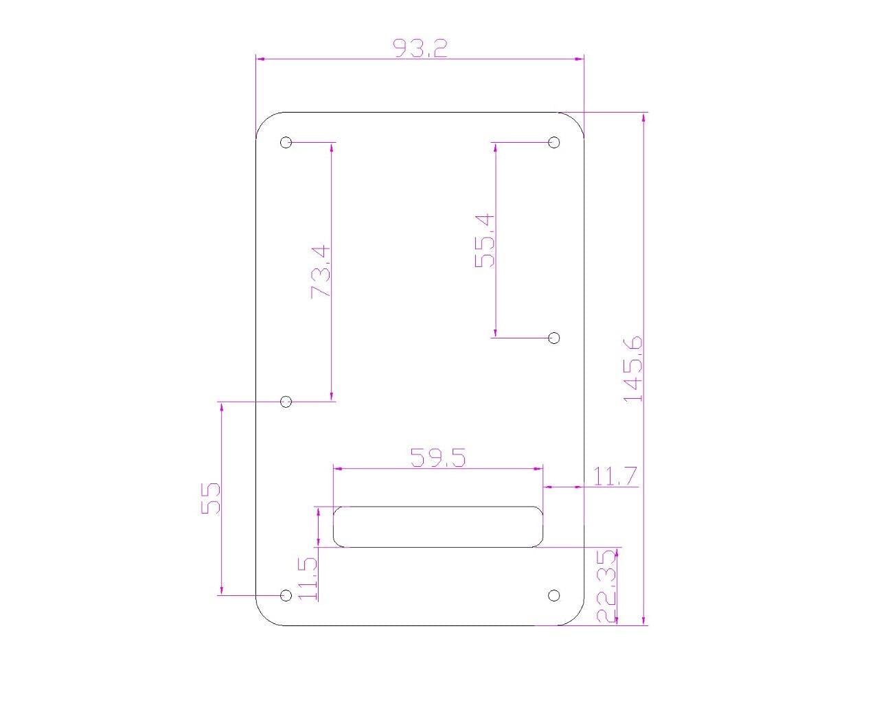 Dopro 11 Hole Matte Aluminum Strat Back Plate Cover Metal Anodized Tremolo Cavity Cover for USA/Mexico ST/Strat/Stratocaster Mat