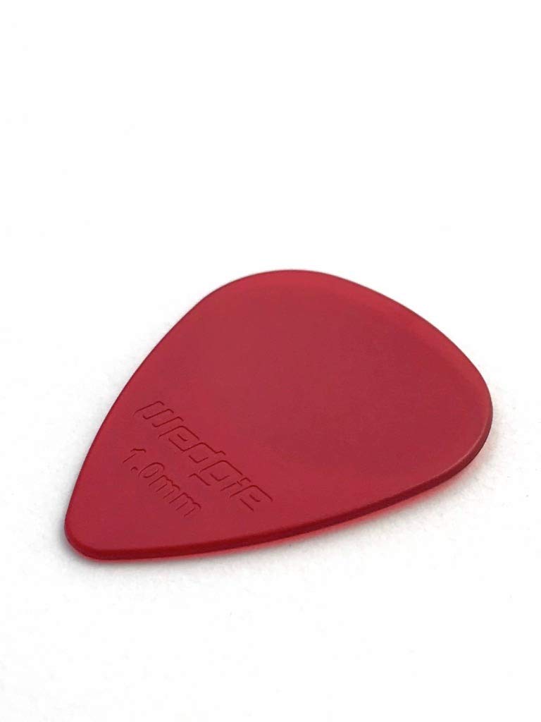 Wedgie WCPP100 1.00mm Wedgie Clear Pick 12 Pack, Red