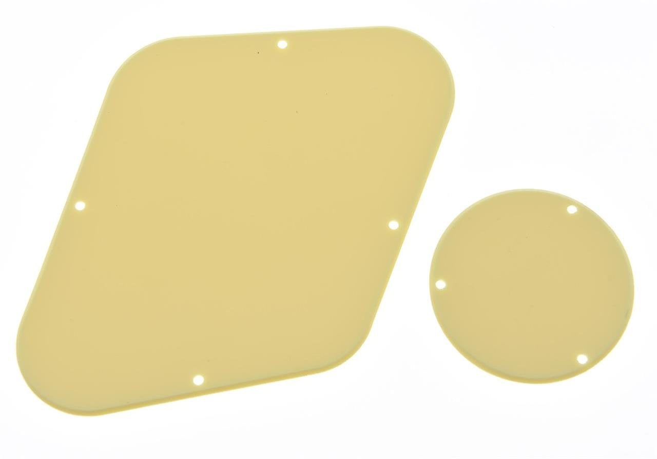 KAISH Solid Cream 1 Ply LP Rear Control Plate Switch Plate LP Cavity Cover for USA Les Paul