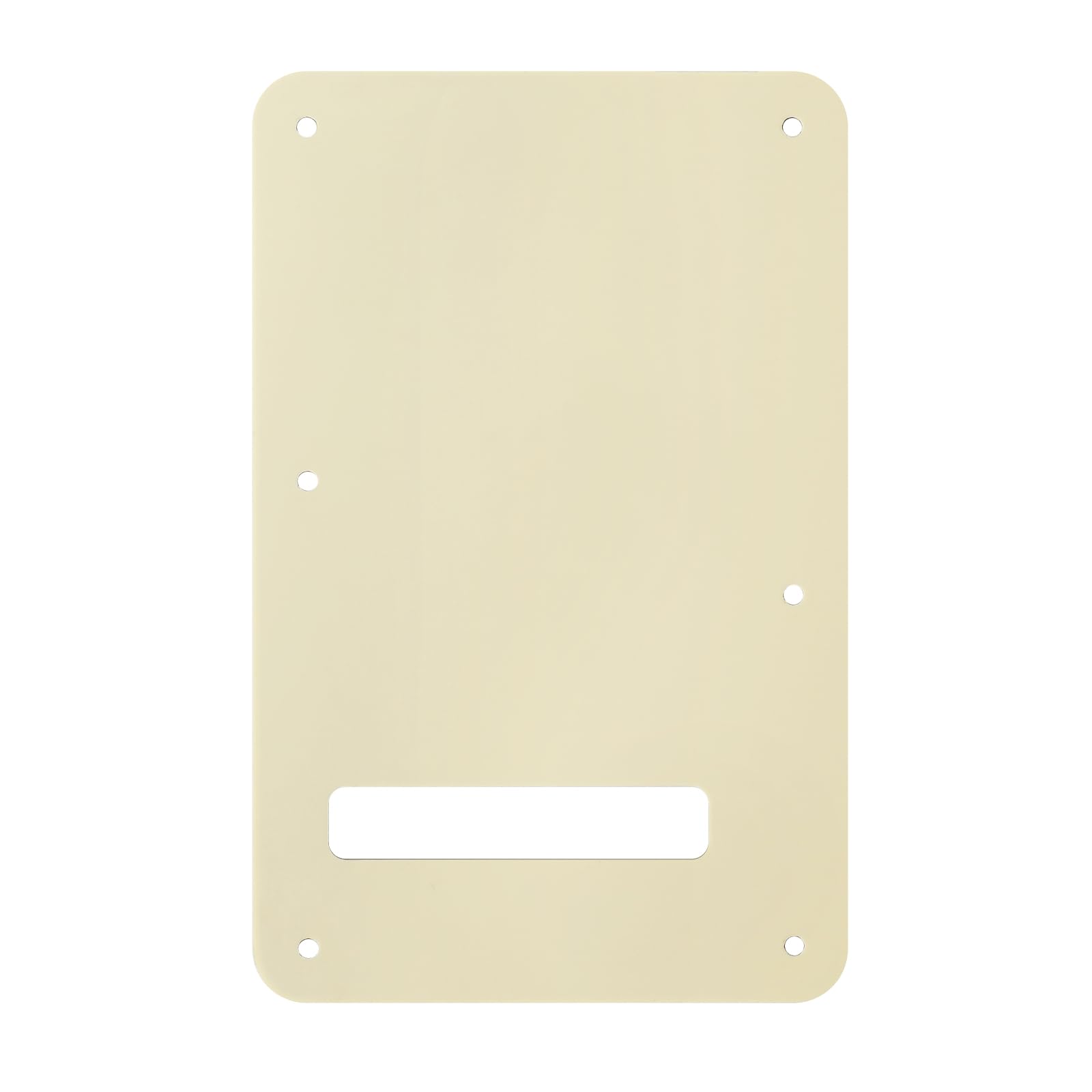 Banworks Electric Guitar 3 Ply Backplate 6-Hole Trem Tremolo Cover for USA/Mexican Fender Standard Strat ST JT/HGB-01 Cream