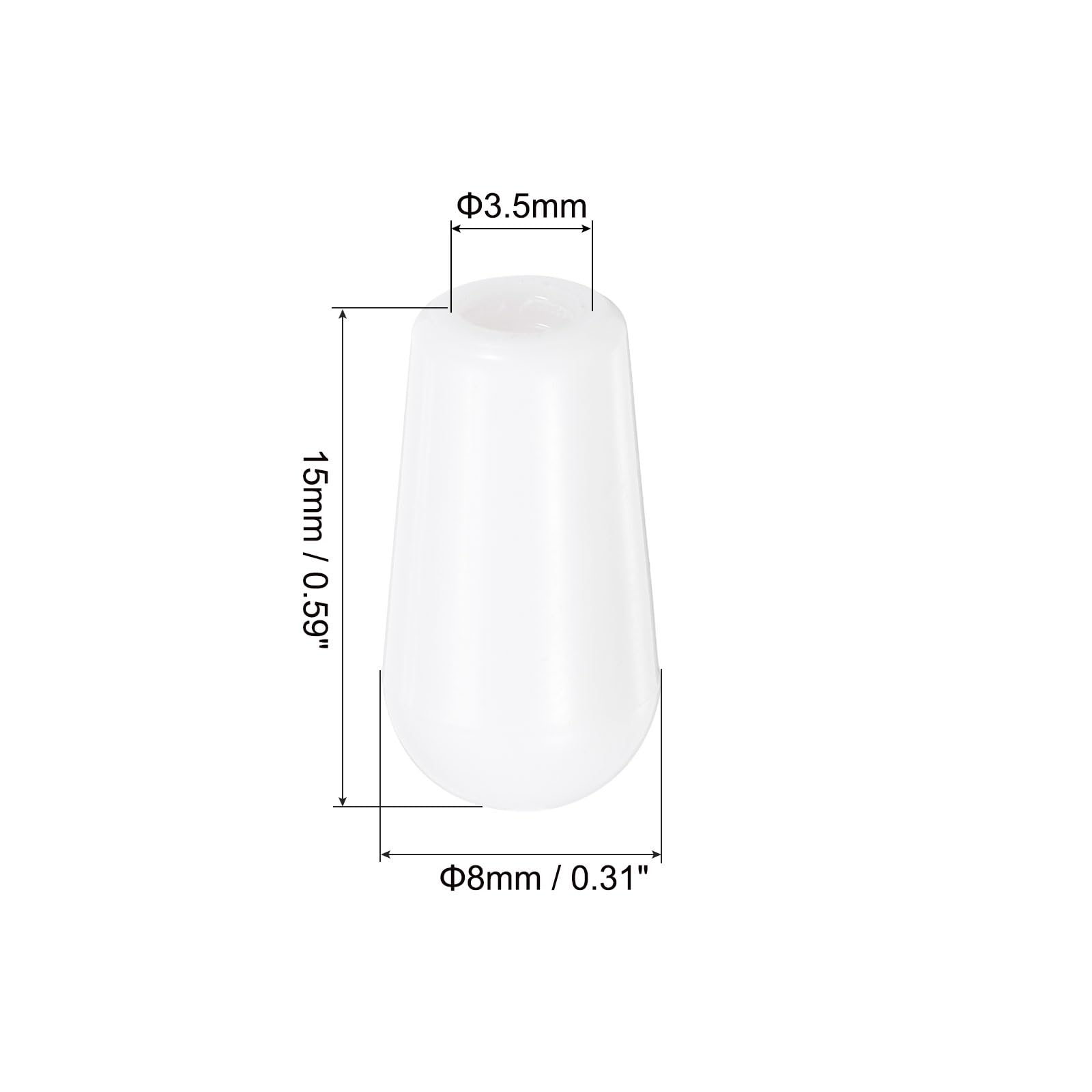 MECCANIXITY 2Pcs LP Guitar 3 Way Pickup Switch Tip Thread M3.5 Plastic Toggle Switch Knobs Cap for LP Electric Guitar, White