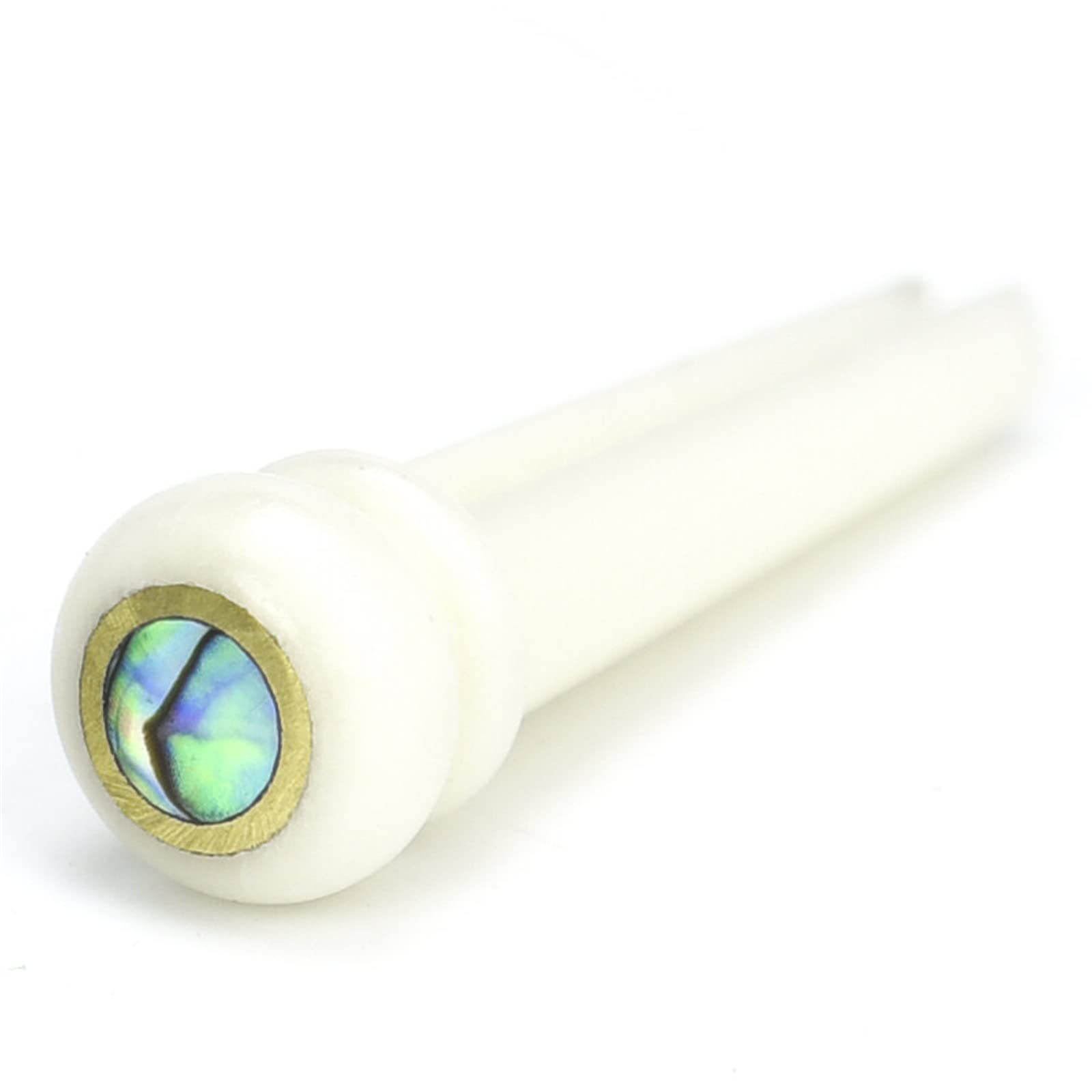 Miwayer Guitar Bone Bridge Pins Real Bone Replacement Parts for 6 & 12 String Acoustic Guitar (Big Abalone Dot)