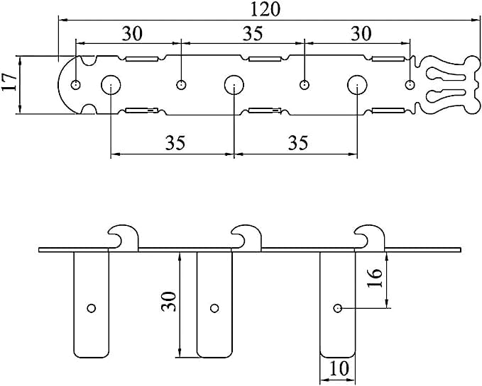 Golden Gate F-2119 Classical Guitar Tuners - 2 Planks (3+3) - Gold