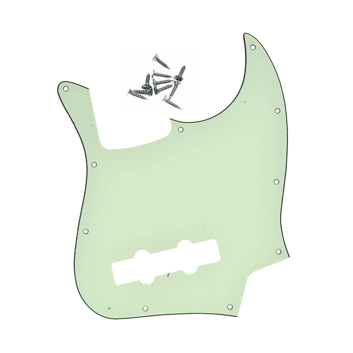Kaish 4 String J Bass Style Pickguard Bass Pick Guard Scratch Plate For Jazz J Bass Made In Usa/Mexico Mint Green