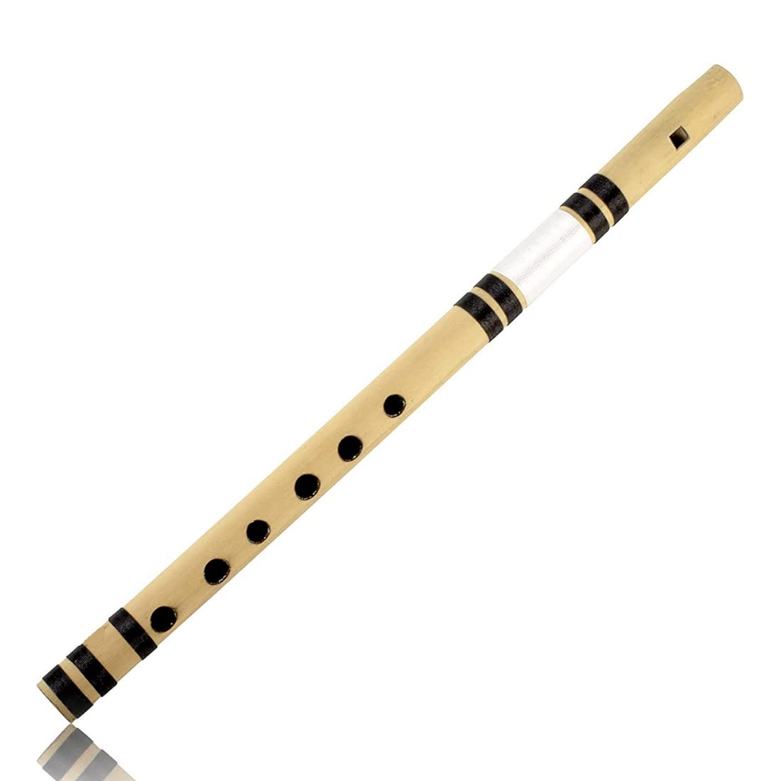 Hariprasad Flutes For Beginners - Straight Bamboo Flute - Original Bansuri - 38Cm - Black