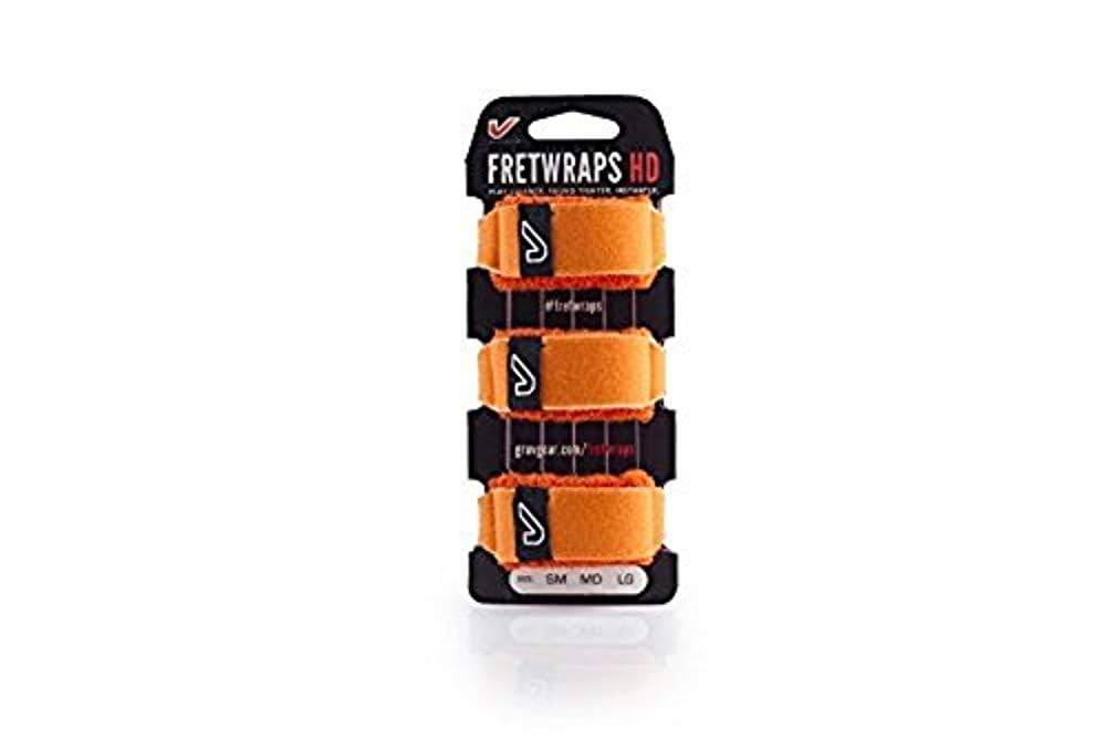 Gruv Gear Fretwraps Hd 3-Pack ''Flare'' Guitar String Muters, Orange, Small