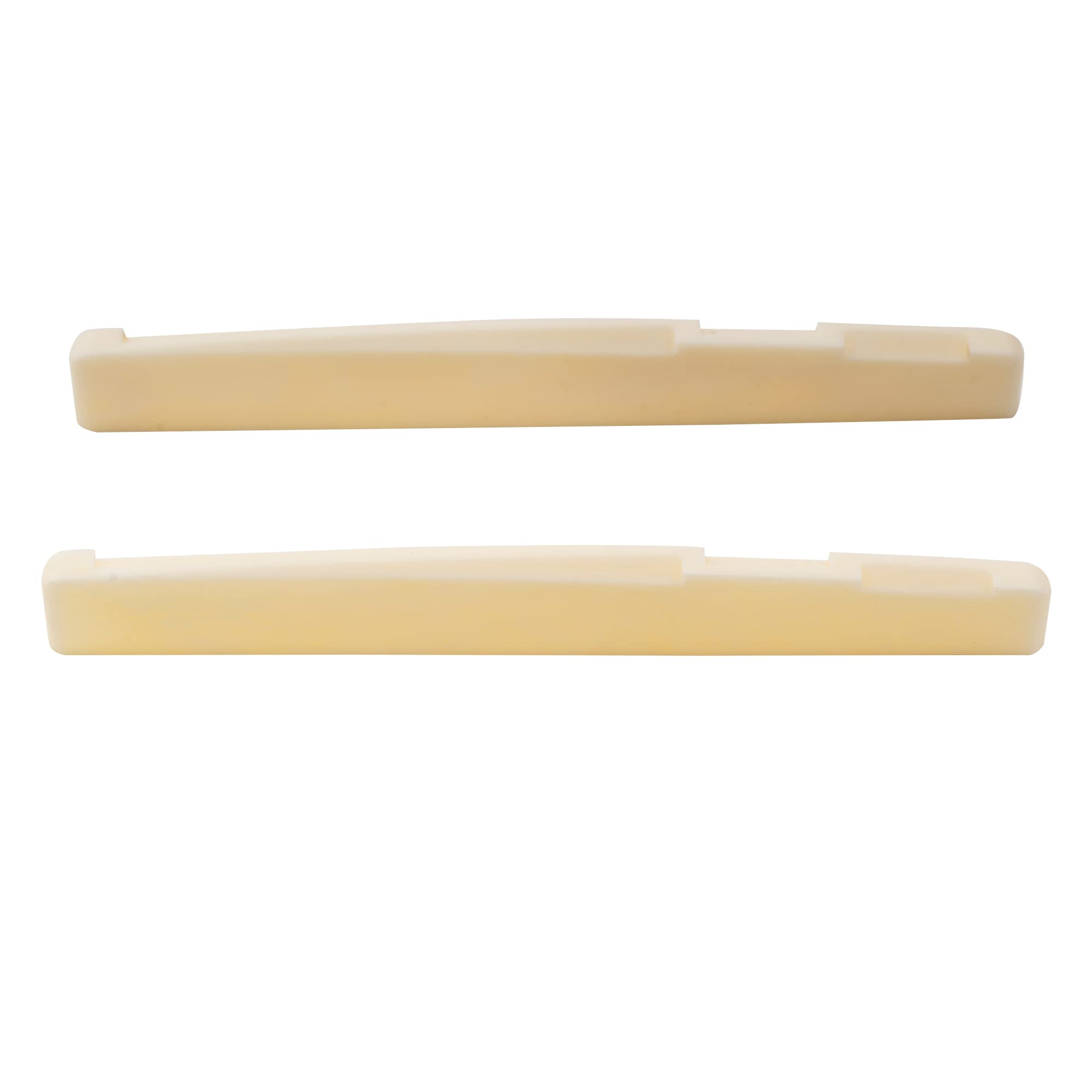 Musiclily 6 String Acoustic Guitar Bone Bridge Saddle For Taylor Martin Guitar, 72X3X9Mm (Pack Of 2)