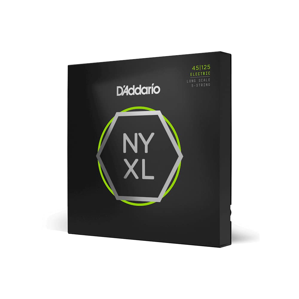D'Addario Bass Guitar Strings - Nyxl Bass Strings - Nyxl45125 - Unrivaled Strength, Tuning Stability, Enhanced Response - For 5