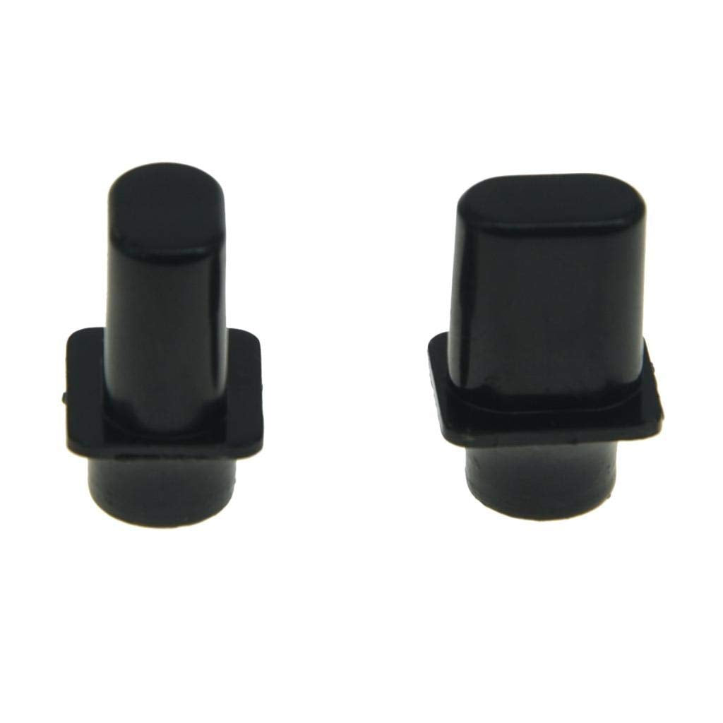 Kaish Pack Of 2 Black Vintage Top Hat Switch Tip 3 Way Or 4 Way Pickup Selector Switch Knobs For Tele/Telecaster Made In Usa