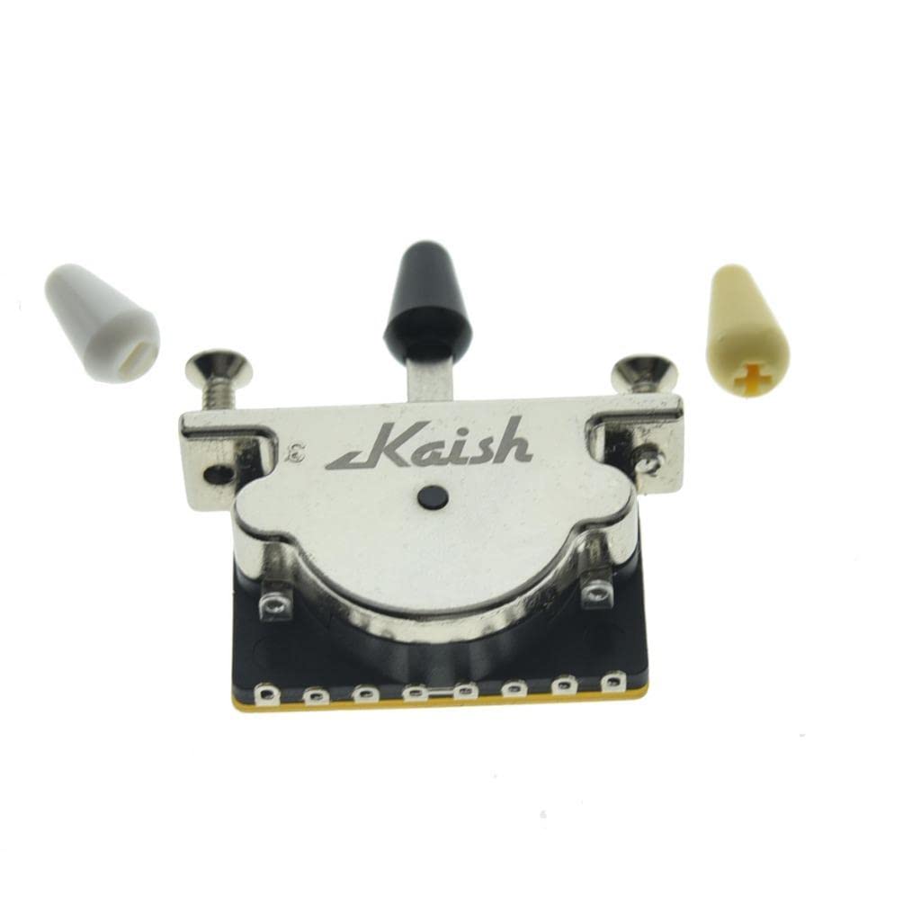 Heavy Duty 5 Way Guitar Pickup Lever Selector Switch For Strat Tele With 3 Plastic Tips