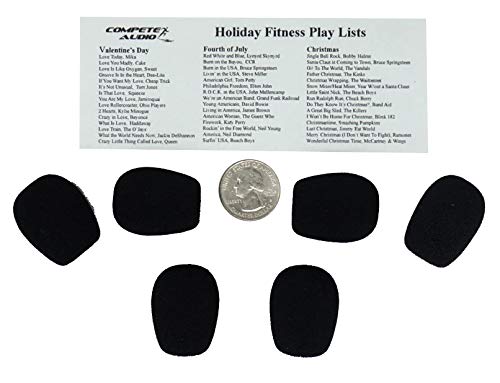 Compete Audio Standard Microphone Windscreens (Microphone Covers) 6-Pack Headset/Lapel (Lavalier) Fitness Instructor/Gamer Pack 