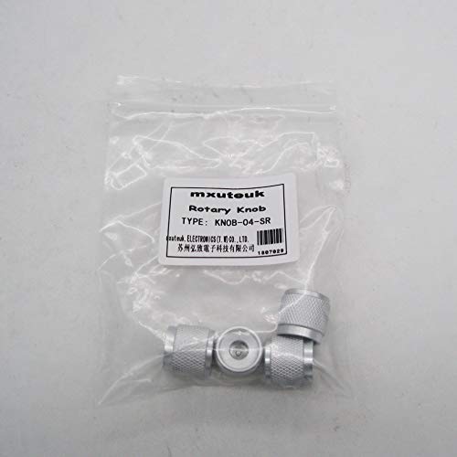 mxuteuk 4pcs Silver Aluminum Alloy Potentiometer Control Knob Volume Audio Electric Guitar Bass Screw Type 17 x 16mm (d*h) KNOB-