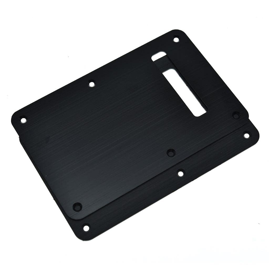 Dopro Aluminum Anodized Modern ST Strat Back Plate Tremolo Trem Cavity Cover for American/Mexican FD Stratocaster Black