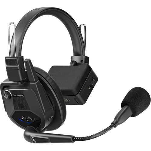 Saramonic WiTalk9SE-5S Wireless Intercom Headset System, 5 Person Full-Duplex 2.4GHz Single-Ear-Headsets-for-Communication Noise