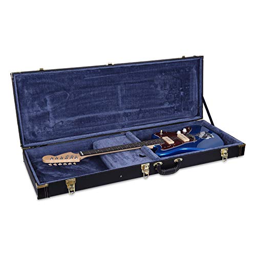 Crossrock Deluxe Hardshell Wooden Case For Jazzmaster/Jaguar Style Electric Guitars, Black(Crw600Jmbk)