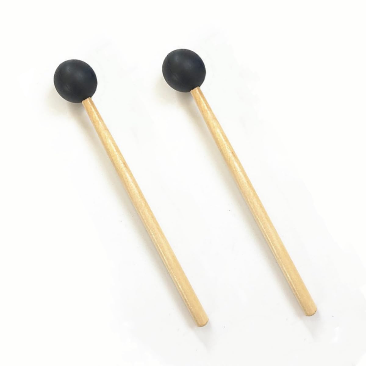 CCeCCe 2 Pack Tuning Fork Mallet Striker with Rubber Tip Silicone Hammer with Wood Handle for Violin Guitar Tuner Musical Instru